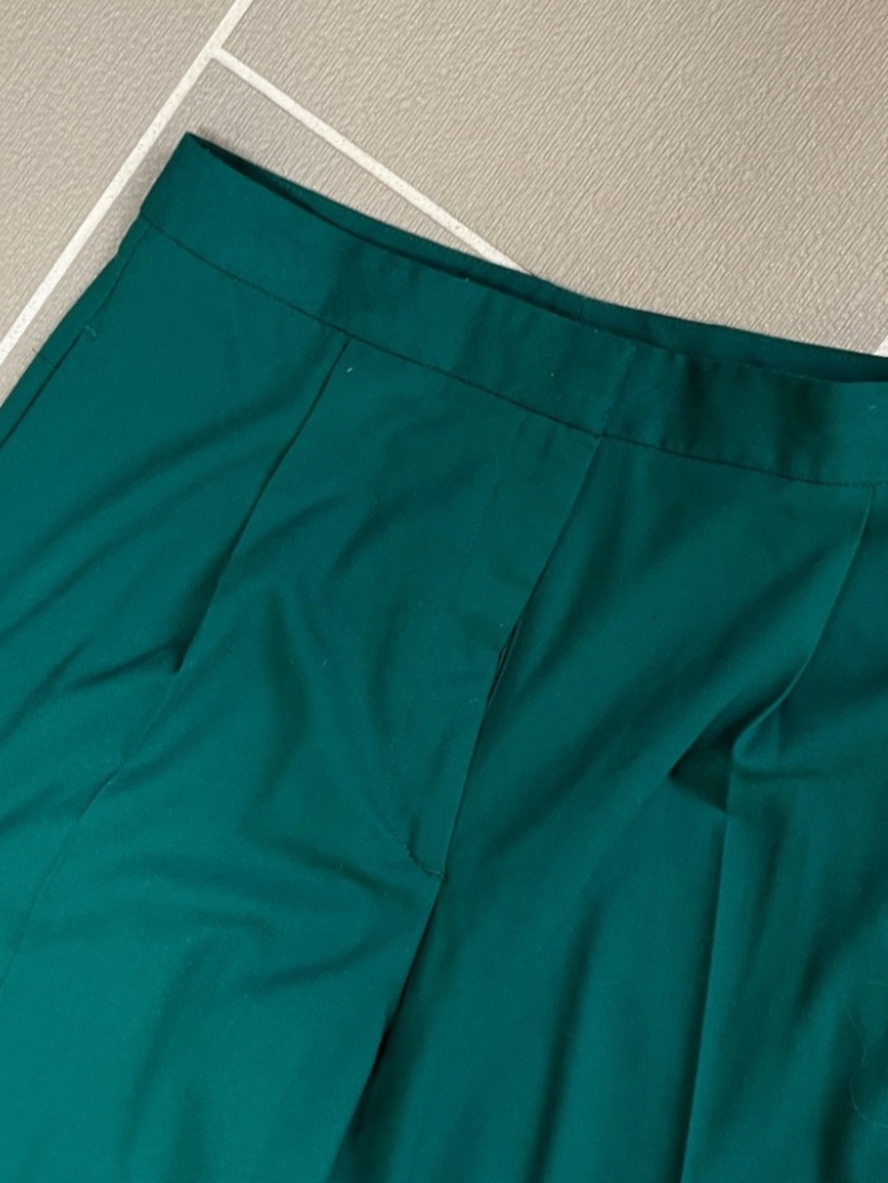 Zara Teal Wide-Leg High-Waist Pants - Picture 3 of 7